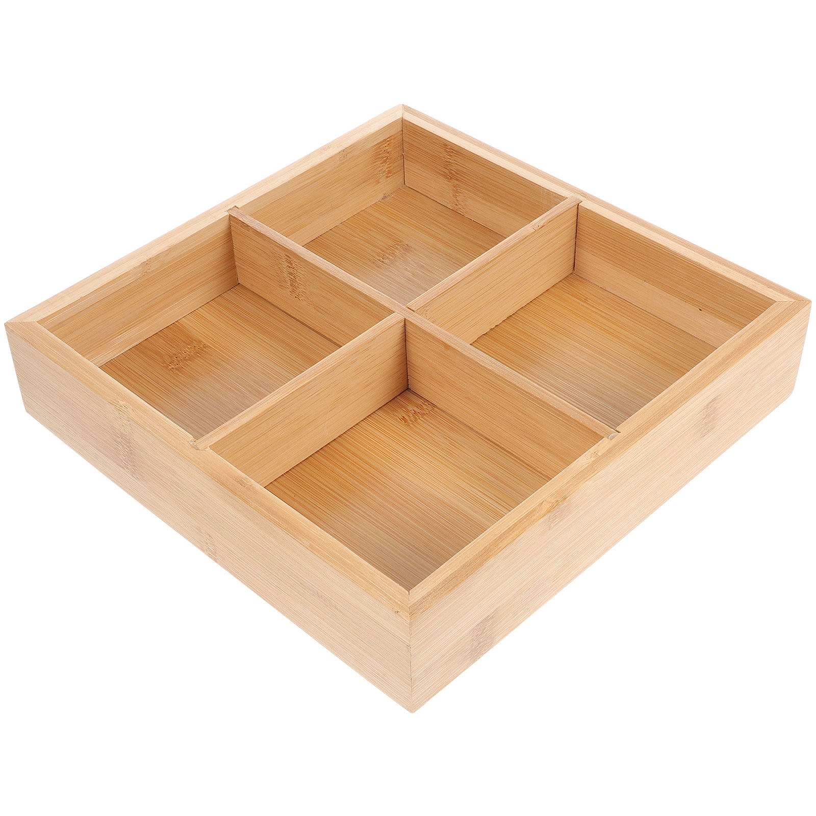Bamboo Serving Tray with 6 Com - đánh giá và giá Food Snacks For Party