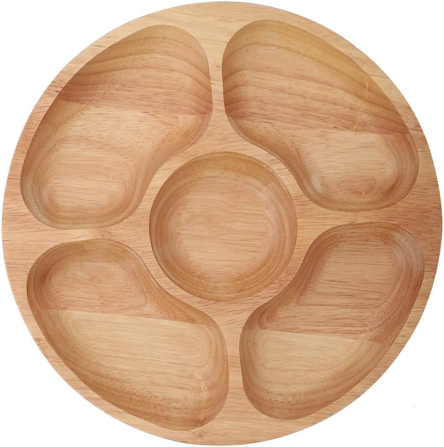 5 Sectional Tray, Wooden Divid - đánh giá và giá Food Snacks Chips