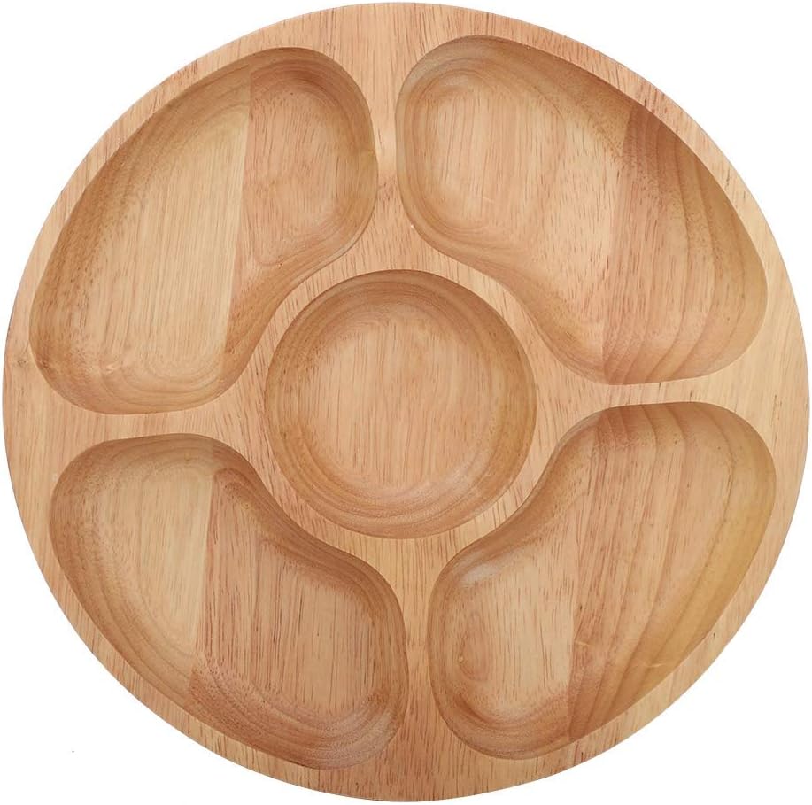 5 Sectional Tray, Wooden Divid - đánh giá và giá Food Snacks Chips