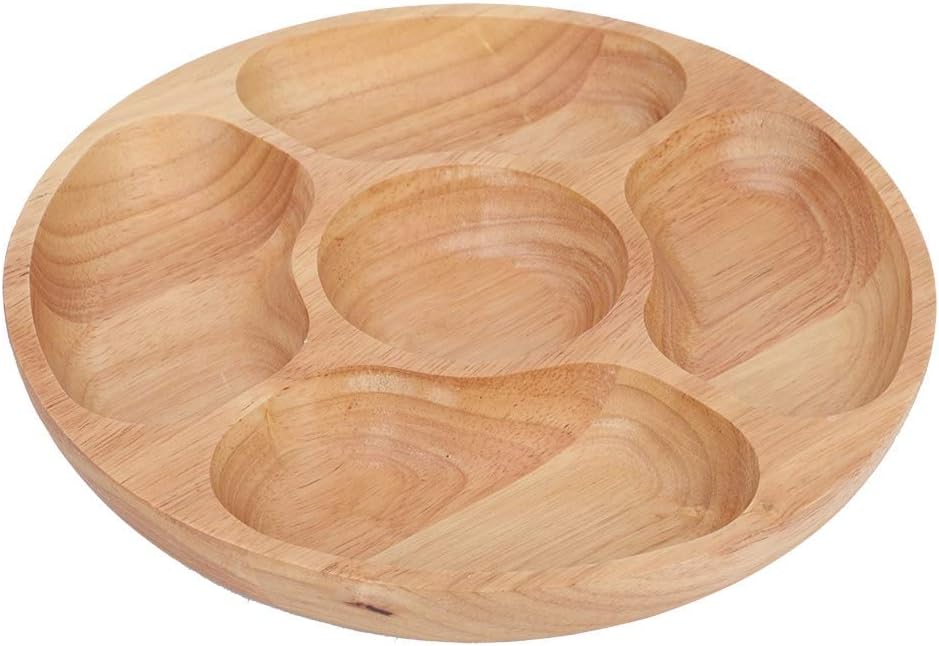 5 Sectional Tray, Wooden Divid - đánh giá và giá Food Snacks Chips