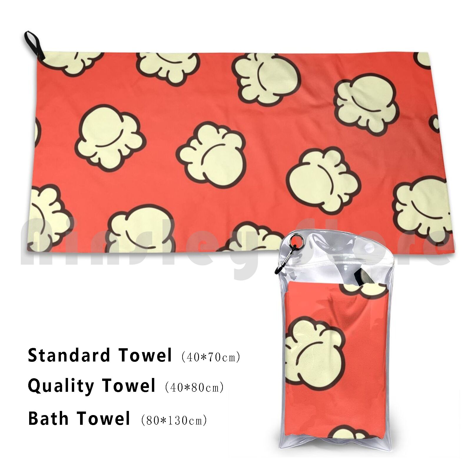 Popcorn Pattern Beach Towel Qu - đánh giá và giá Foody Snacks