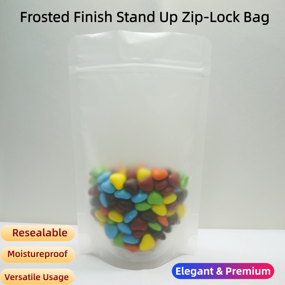 100pcs Matte Clear Stand Up Zi - đánh giá và giá Food Good Snacks
