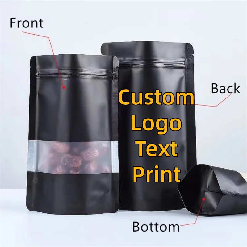 100PCS Stand-up Matte Black Al - đánh giá và giá Food Snacks For Party
