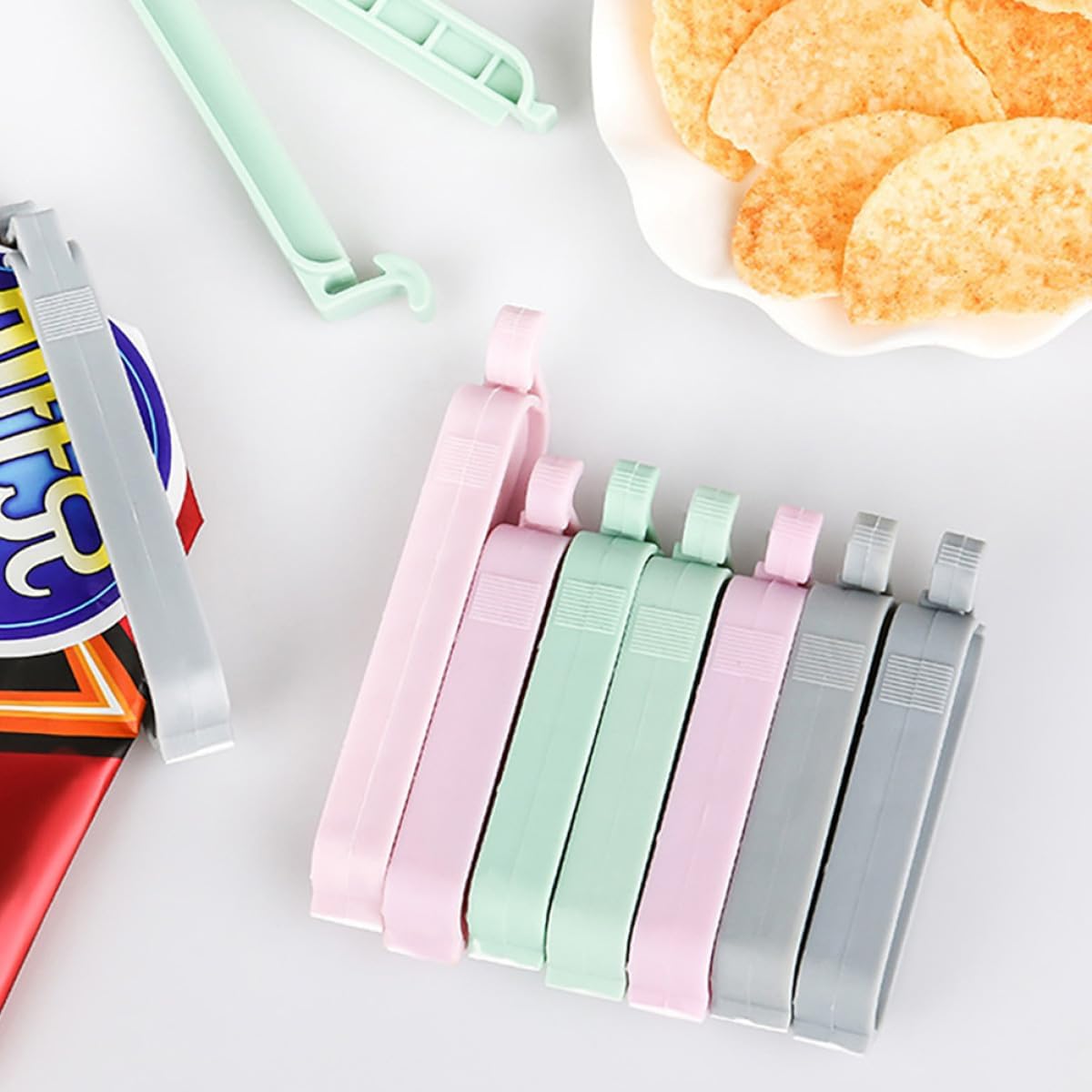 12pcs Mixed Color Plastic Seal - đánh giá và giá Food Snacks Chips