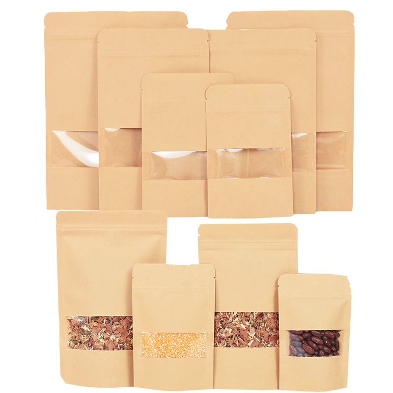 20/50pcs Kraft Paper Zip Lock  - đánh giá và giá Food Snacks For Party